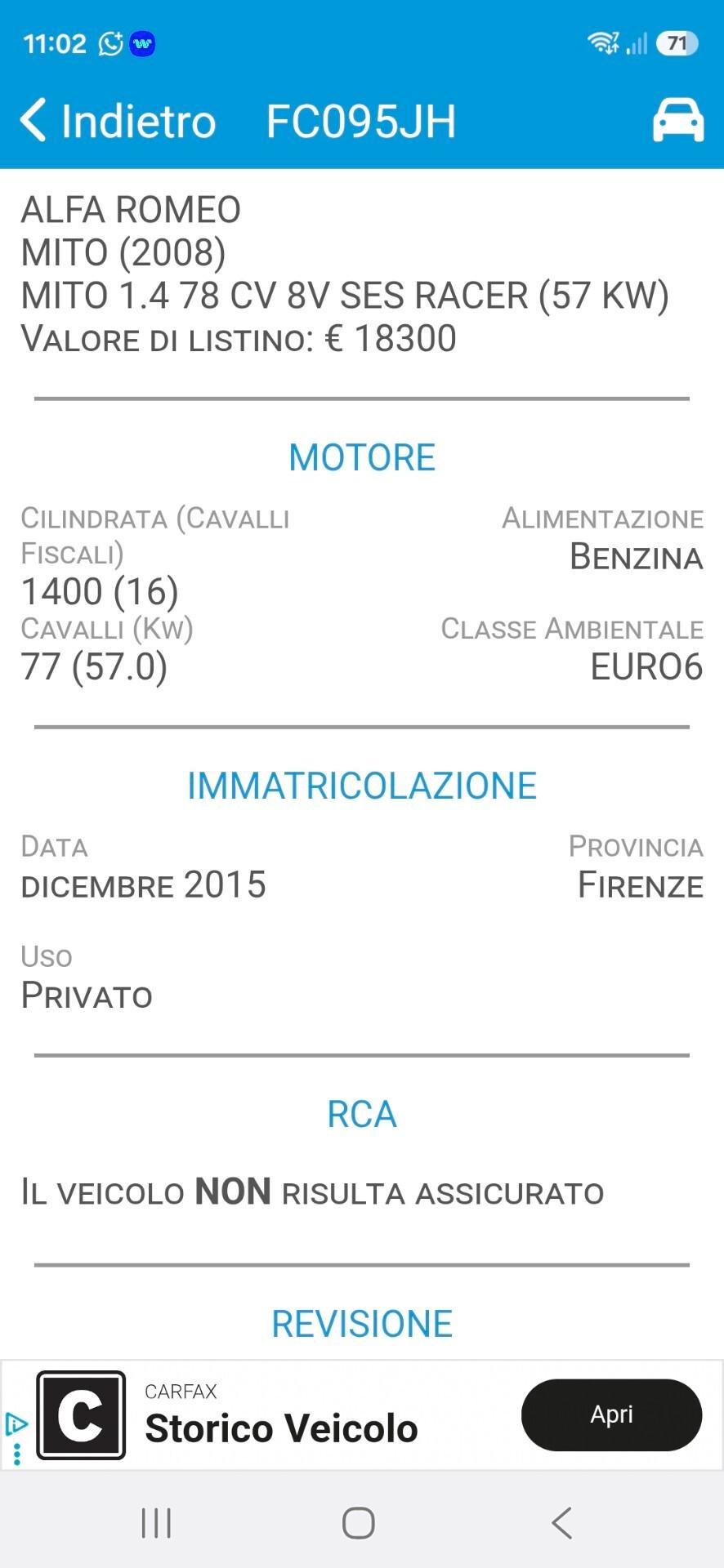 Alfa Romeo MiTo 1.4 78 CV 8V S&S Super