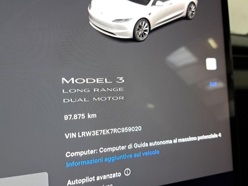 TESLA MODEL 3 75 KWH LONG RANGE DUAL MOTOR AWD 4 PORTE BERLINA