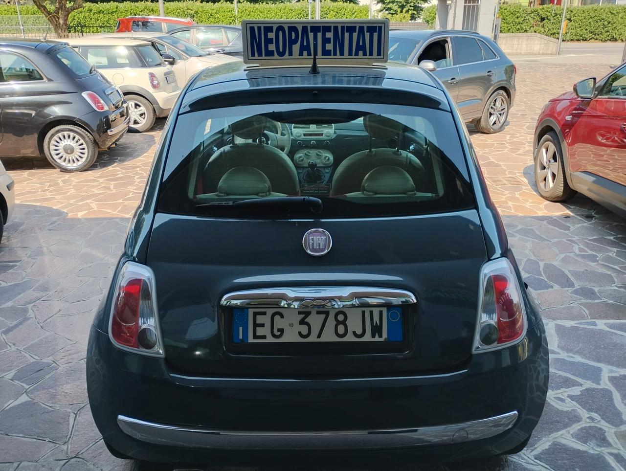 Fiat 500 1.2 Matt Black NEOPATENTATI - TETTO PANORAMICO
