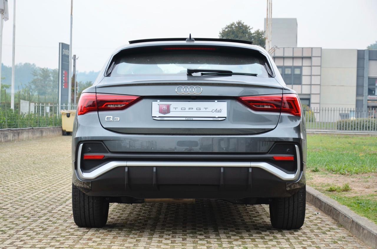 AUDI Q3 SPORTBACK 35 2.0 TDI S LINE EDITION 150cv S-TRONIC, GARANZIA AUDI 2/2027, SERVICE AUDI, UFF ITALIANA, EURO 6E, TETTO, FULL LED, RETROCAMERA, PERMUTE