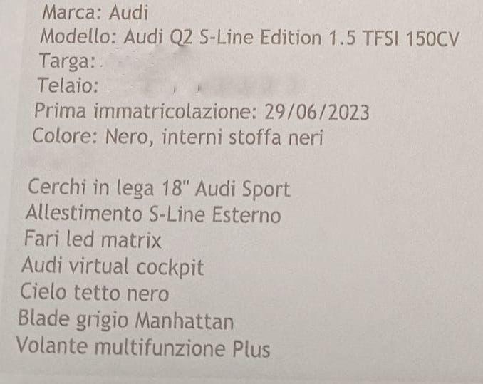 Audi Q2 35 TFSI S tronic line Edition