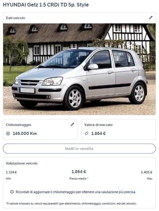 Hyundai Getz 1.5 CRDi 5P 144700Km