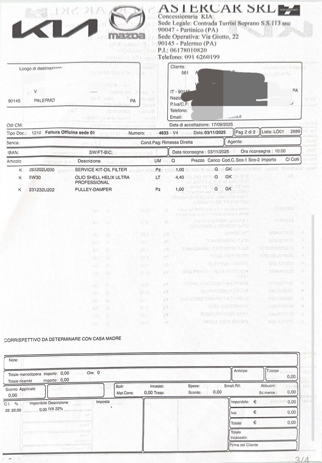 Kia Sportage 1.6Diesel 136cvDynamics(Motore Nuovo)11/2021