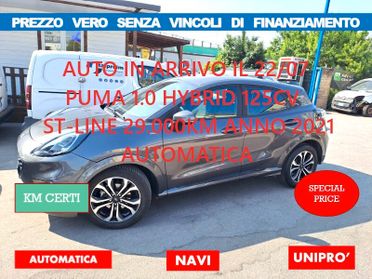 Ford Puma 1.0 Hybrid 125CV AUTOM ST-LINE*NO VINCOLI FINANZIAM*30.000KM AZIENDALE