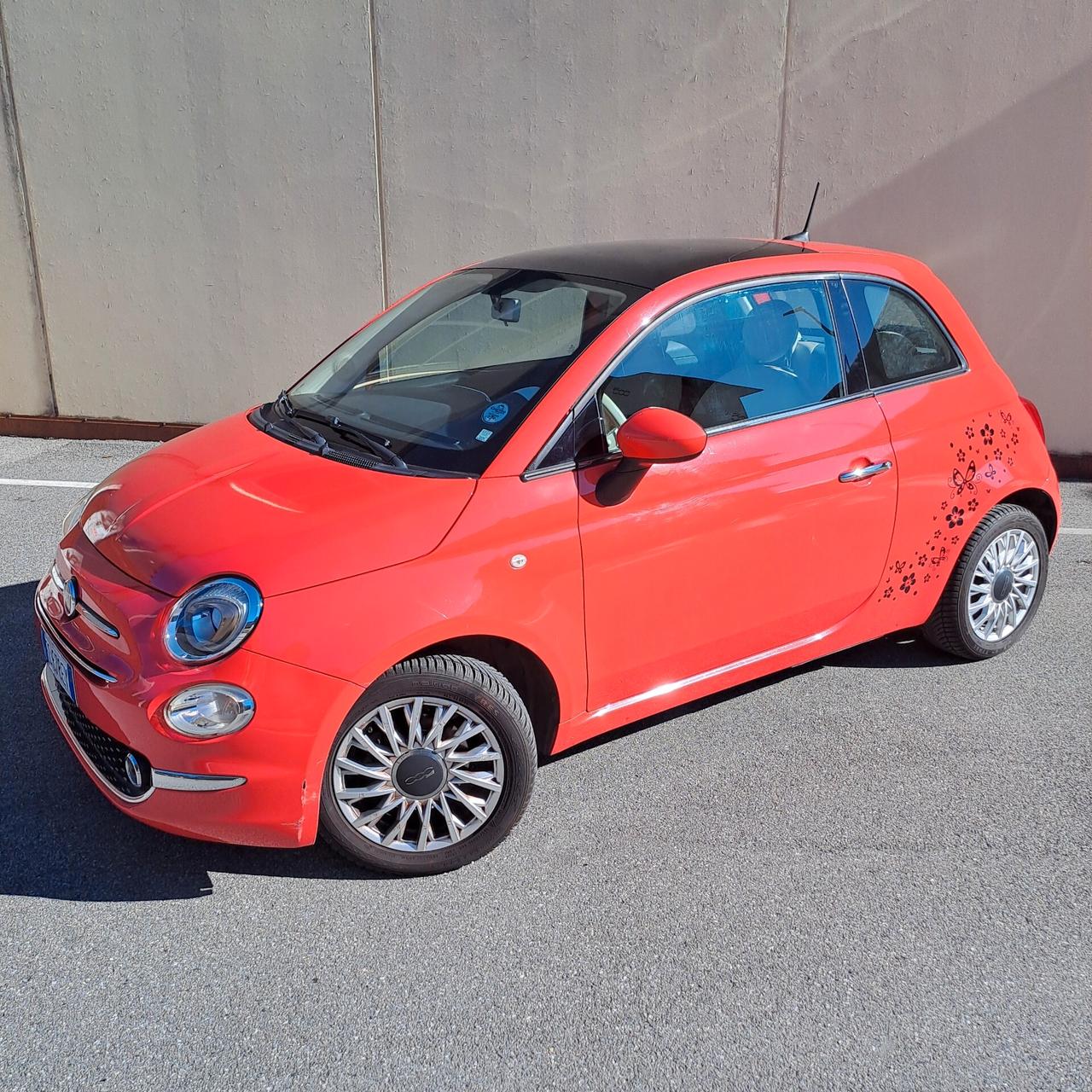 Fiat 500 Color CORALLO - Tetto panoramico