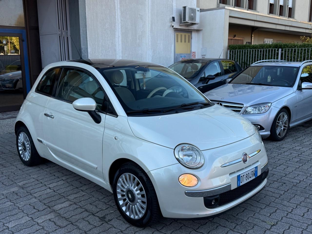 Fiat 500 Bianco speciale cielo panorama 1.2 Lounge