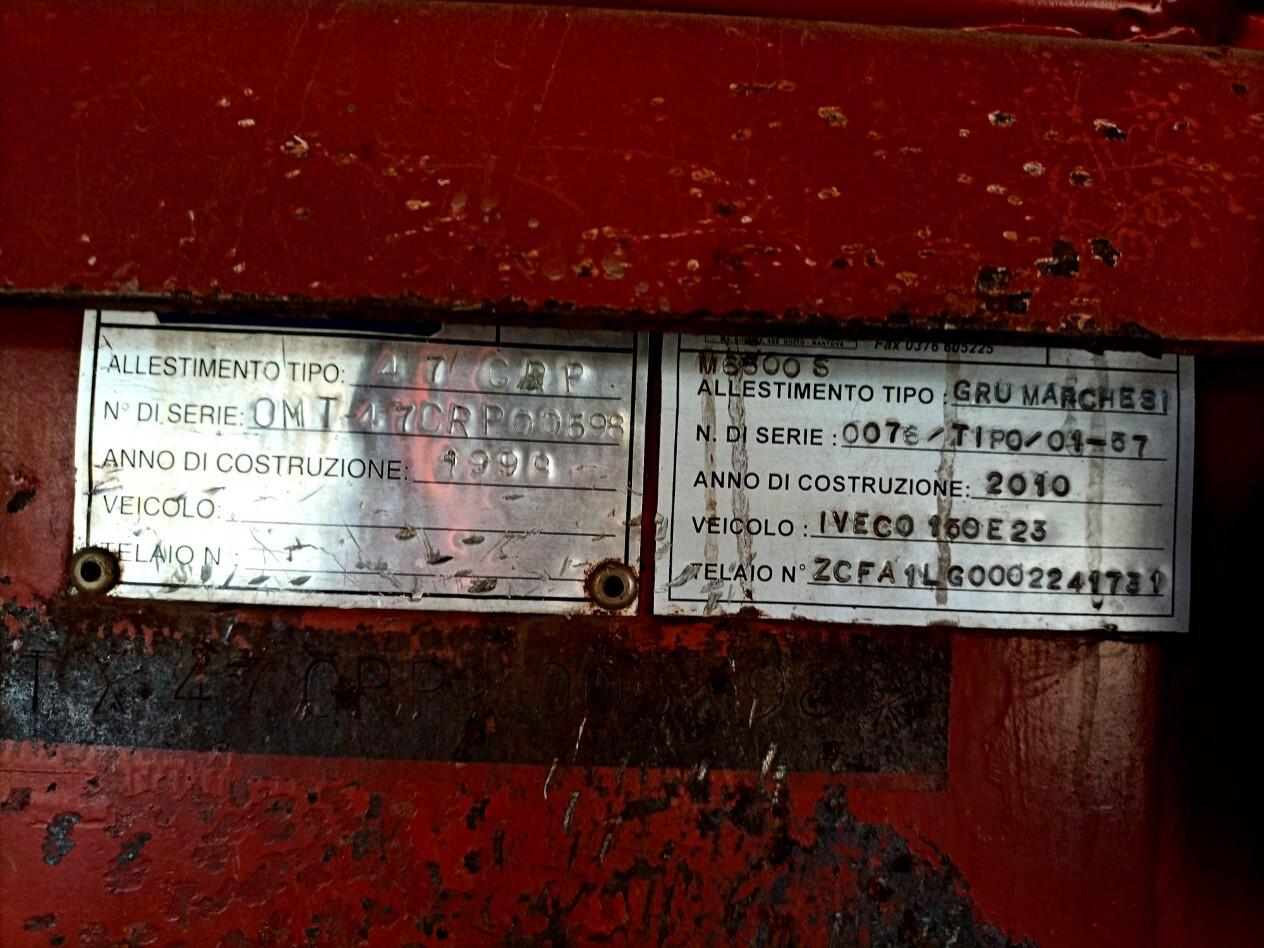 IVECO EUROCARGO 150E23 ribaltabile posteriore, gru/caricatore,rotore e polipo