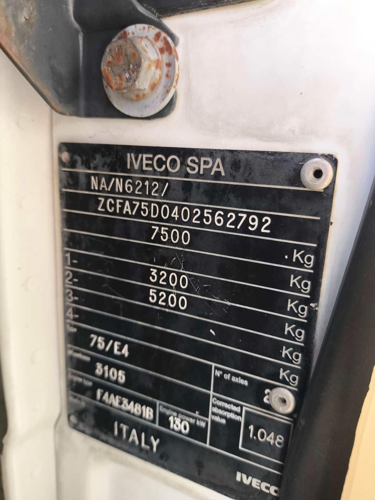 EUROCARGO 75E18 A TELAIO PASSO 3 105 EURO 5 RIF:4025