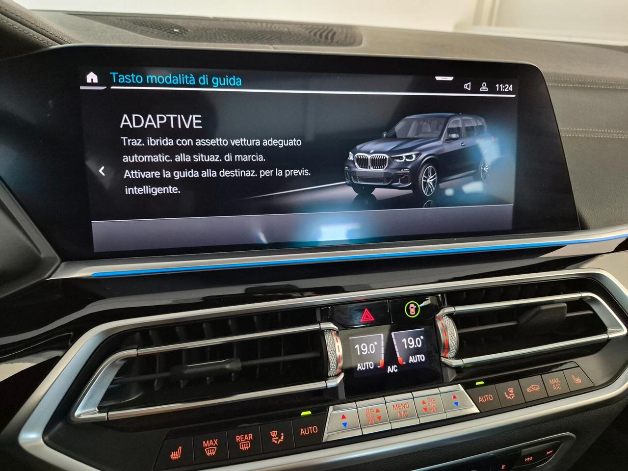 BMW X5 XDRIVE 45E MSPORT LASER PELLE TETTO SOSPENSIONI PNEUMATICHE FRENI M BLU C.21" ADAS 1 PROPRIETARIO