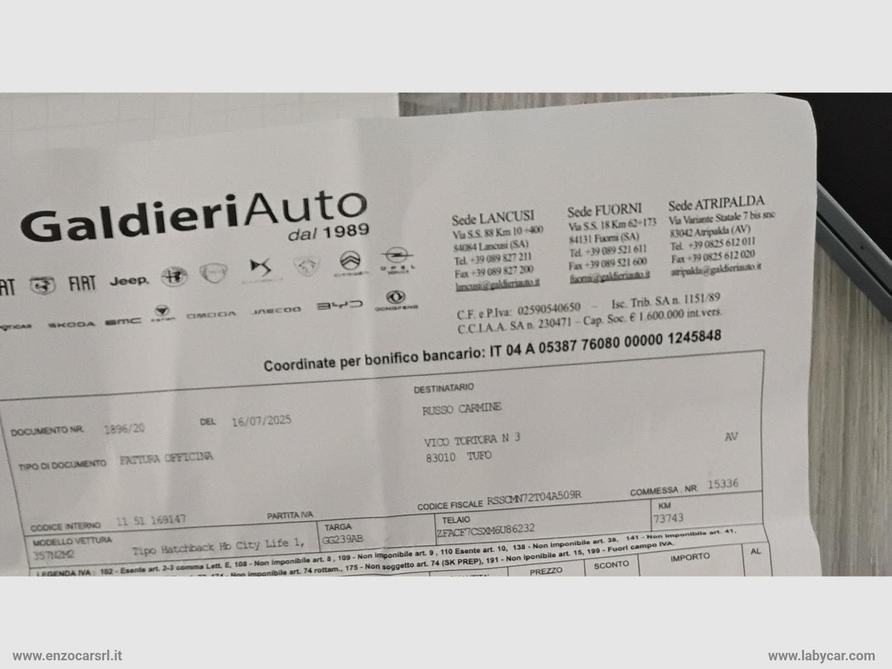 FIAT Tipo 1.6 Mjt S&S 5 porte City Sport 2021