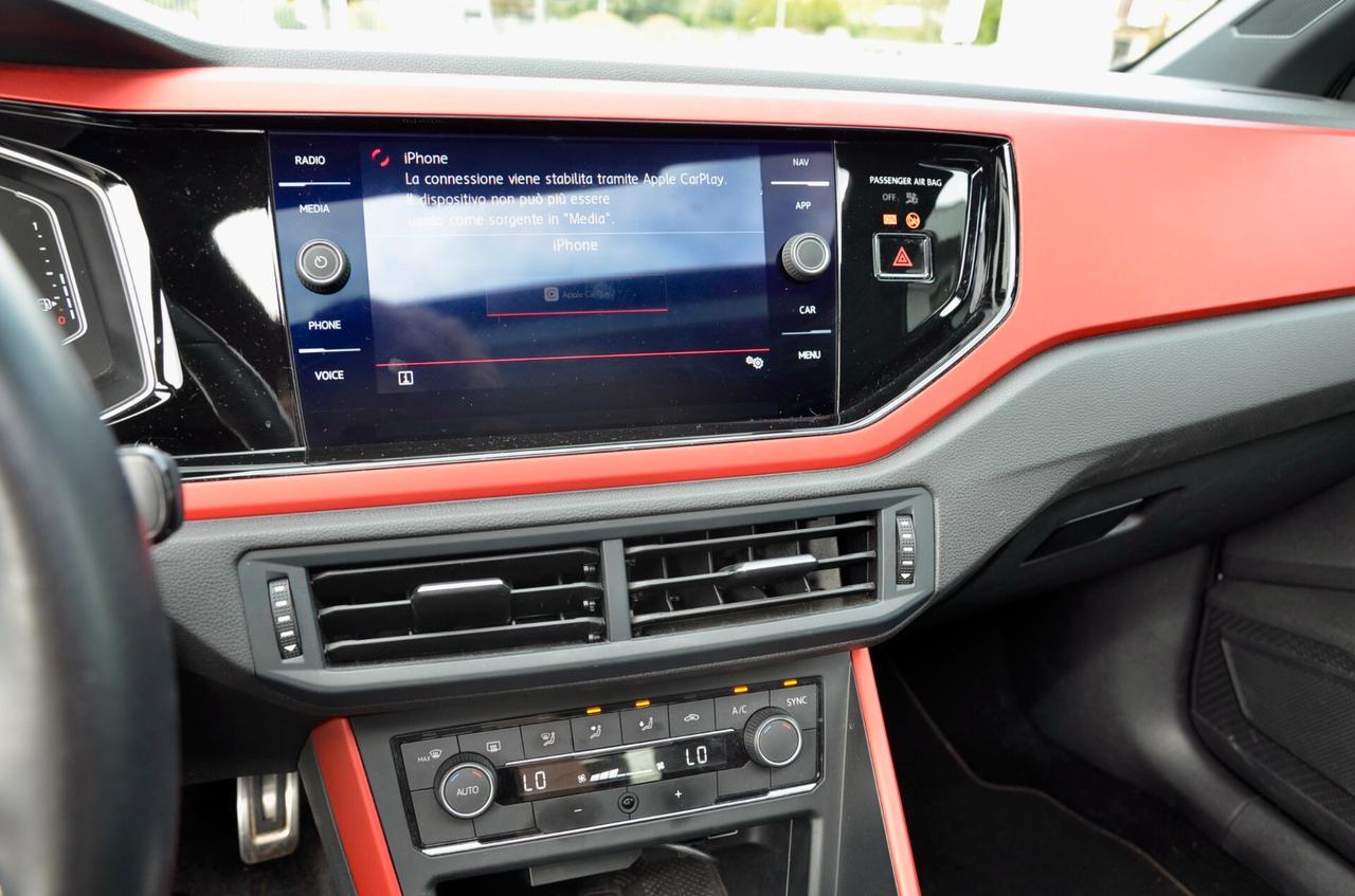 VOLKSWAGEN POLO GTI 5p 2.0 TSI 200cv DSG, UFF ITALIANA, TETTO, EURO 6D, FARI LED, APPLE ANDROID, PERMUTE