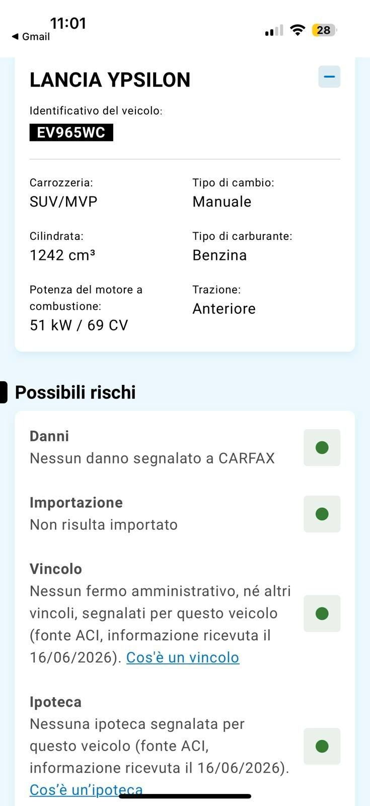 Lancia Ypsilon 1.2 69 CV 5 porte GPL Gold