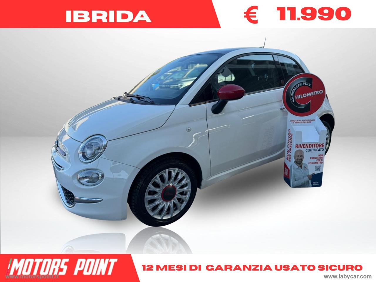 FIAT 500 1.0 Hybrid Red