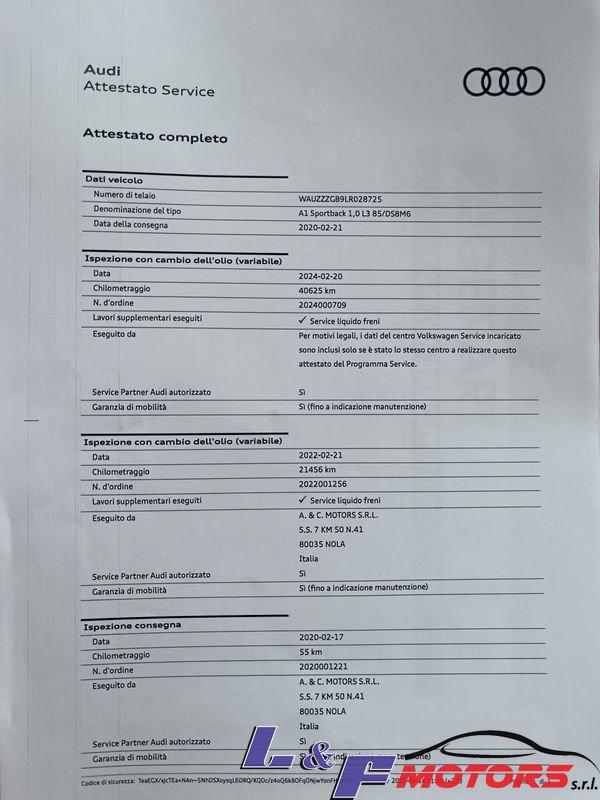 Audi A1 A1 SPB 30 TFSI Admired Advanced