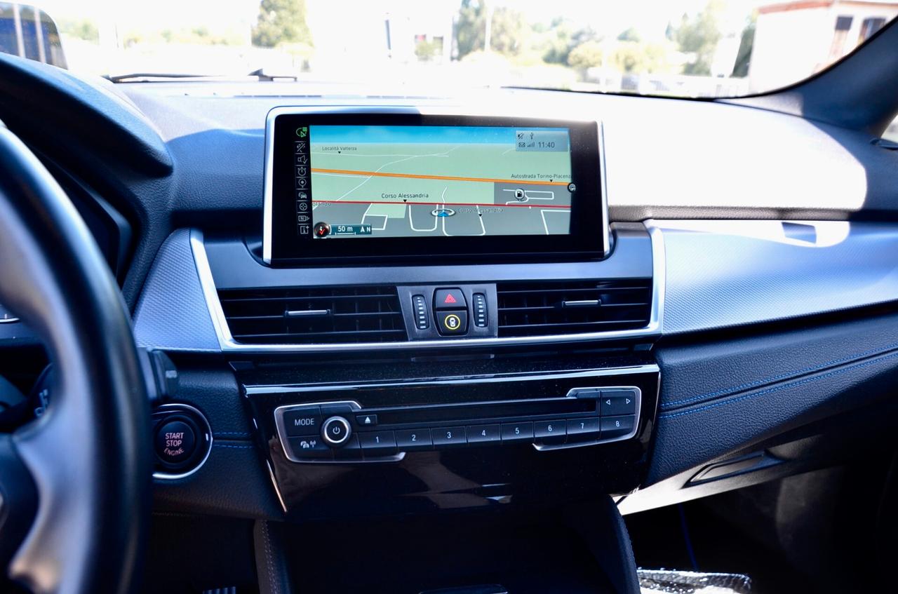 BMW 218i GRAN TOURER MSPORT 136cv AUTO, UNICOPROPRIETARIO, UFF ITALIANA, SERVICE UFF BMW, FULL LED, NAVI, PERMUTE