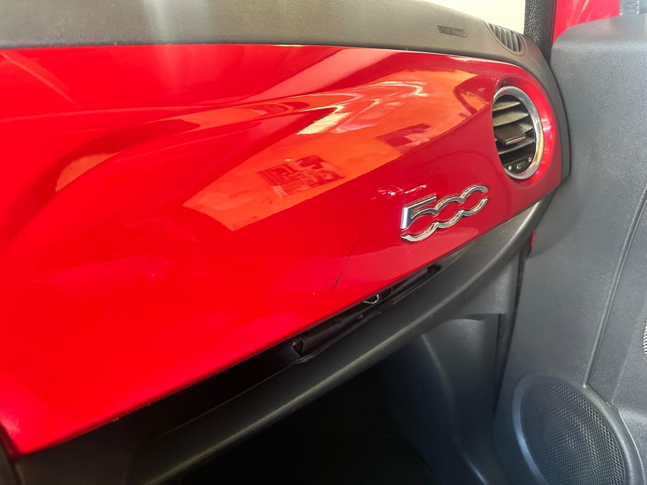 Fiat 500 1.2 Lounge tetto panoramico rossa 93.000km