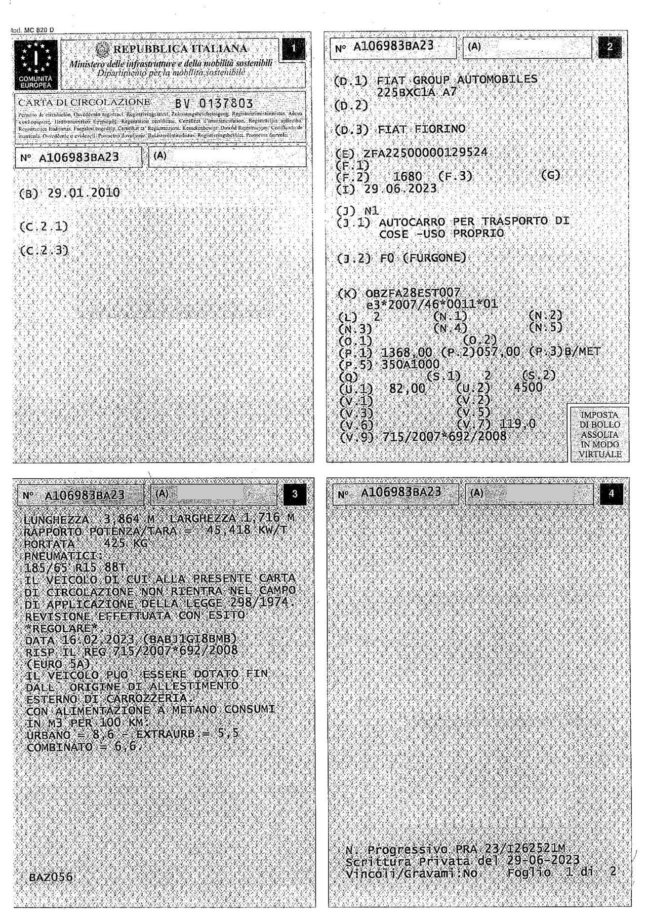 Fiat Fiorino 1.4 Metano Natural Power 2010