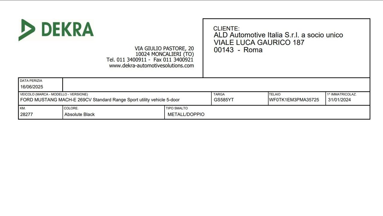 Ford Mustang MACH-E STANDARD RANGE 269CV ( FARI LED - PELLE PDC NAVI MIRROR TETTO PANORAMICO )