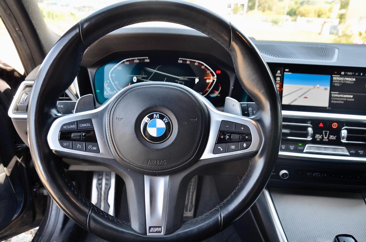 BMW 320d TOURING MHEV 48V XDRIVE MSPORT 190cv AUTO, UNICOPROPRIETARIO, UFF ITALIANA, IVA ESPOSTA 100%, SERVICE BMW, EURO 6D, RETROCAMERA, FULL LED, PERMUTE
