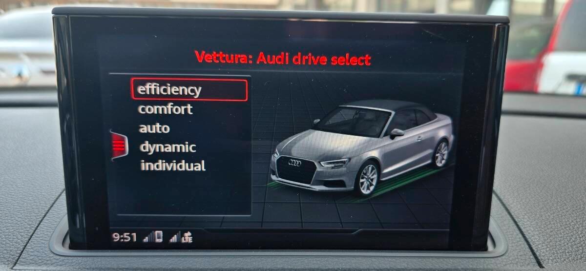 Audi A3 III 2016 Cabriolet Cabrio 4x4 edition 184cv S-LINE *GAR 2ANNI AUDI