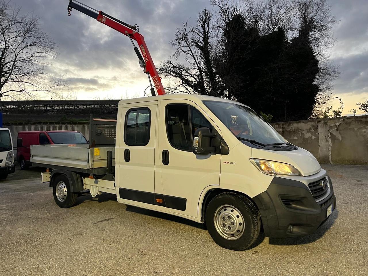 Fiat ducato max 23 -7 posti cassone F. Gru Fassi-2018