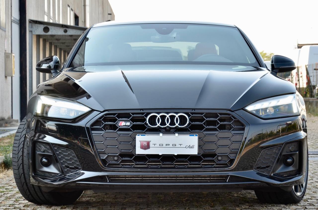 AUDI S5 COUPE 3.0 TDI MHEV QUATTRO 347cv TIPTRONIC, UFF ITALIANA, SERVICE AUDI, TETTO, MATRIX, BLACK PACK, INSERTI IN CARBONIO, 20", PERMUTE