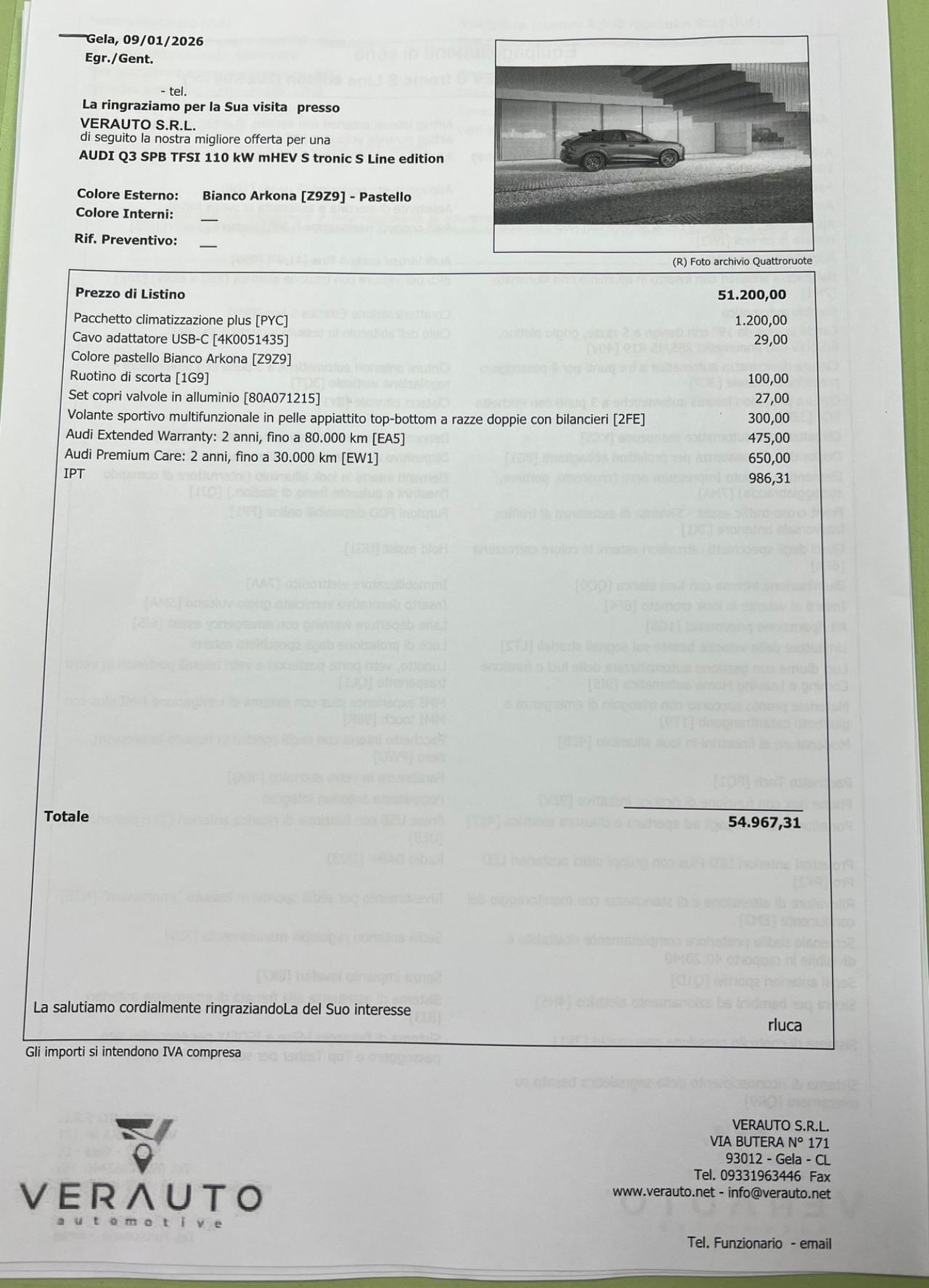 Audi Q3 Sportback 35 2.0 tdi S line edition s-tronic 150cv