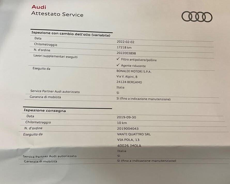 AUDI A3 SPB 1.6 TDI 115CV DSG7 SPORT