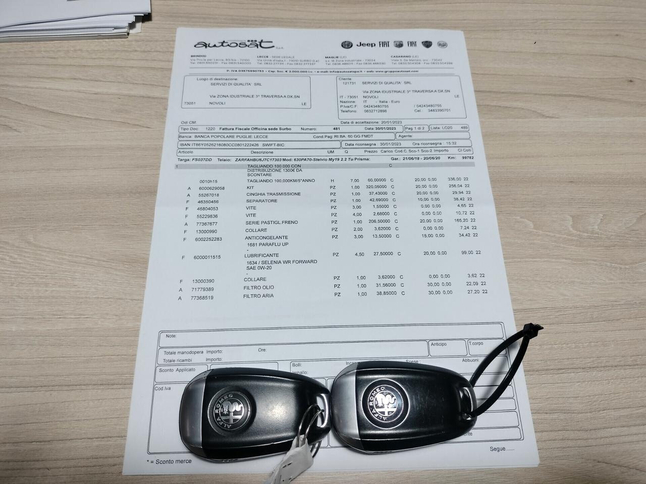 Alfa Romeo Stelvio 2.2 Turbodiesel 210 CV AT8 Q4 VELOCE TI