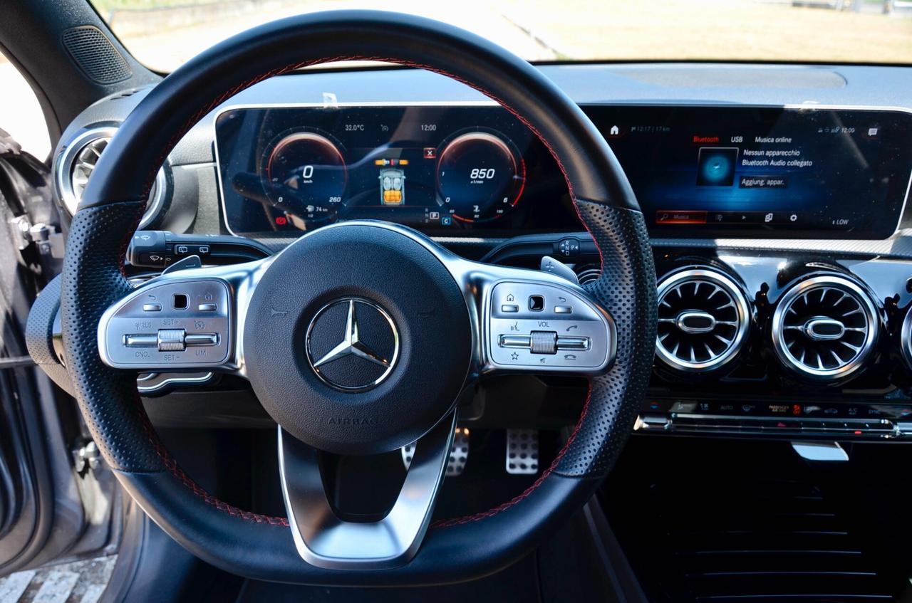 MERCEDES-BENZ A 180d PREMIUM AMG LINE 116cv AUTO, SERVICE UFF MERCEDES, EURO 6D, NAVI, RETROCAMERA, LUCI AMBIENTE 64 COLORI, PERMUTE