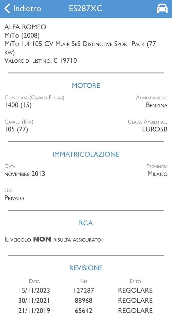 Alfa Romeo Mito 1.4 Benzina FRIZIONE NUOVA UNICO P