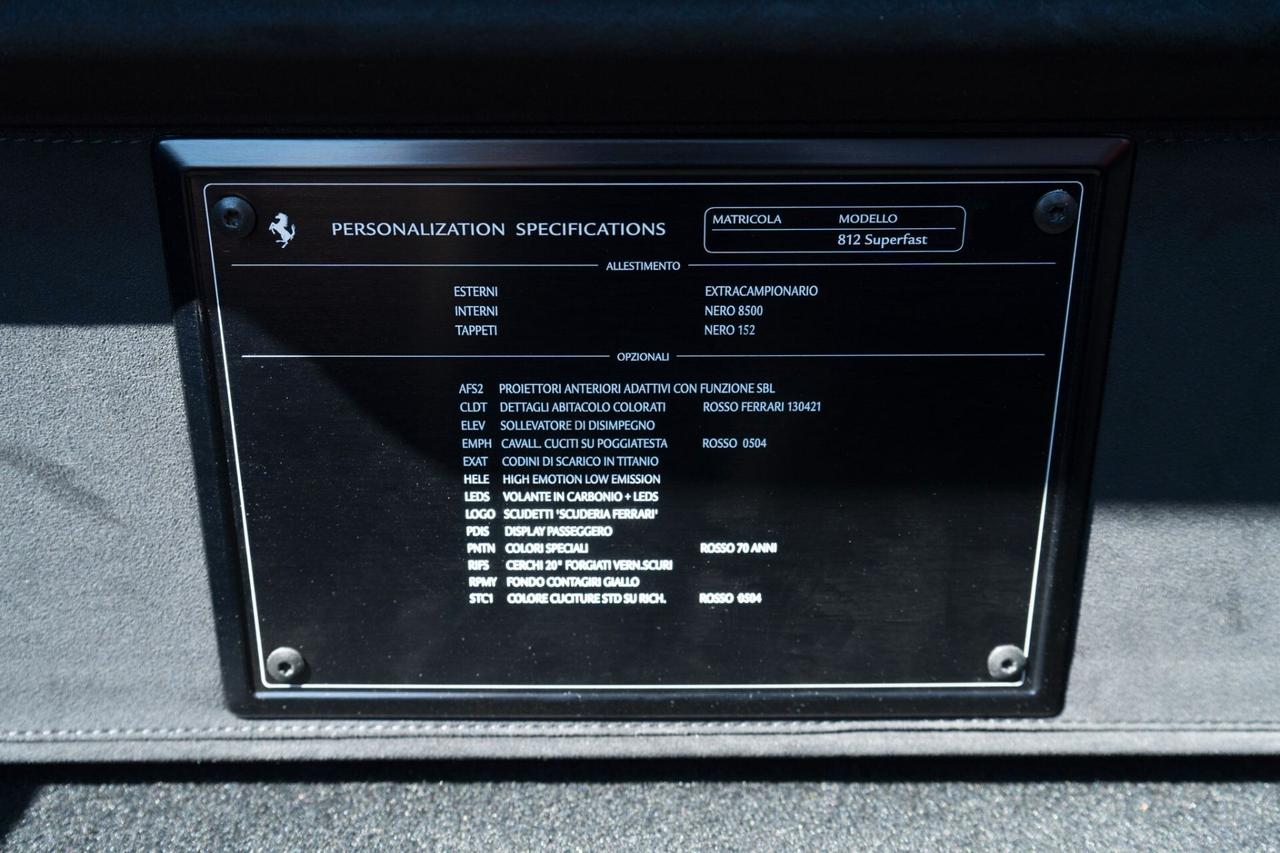 Ferrari 812 Superfast 800 cv 25.000 km UNICOPRO - 2020