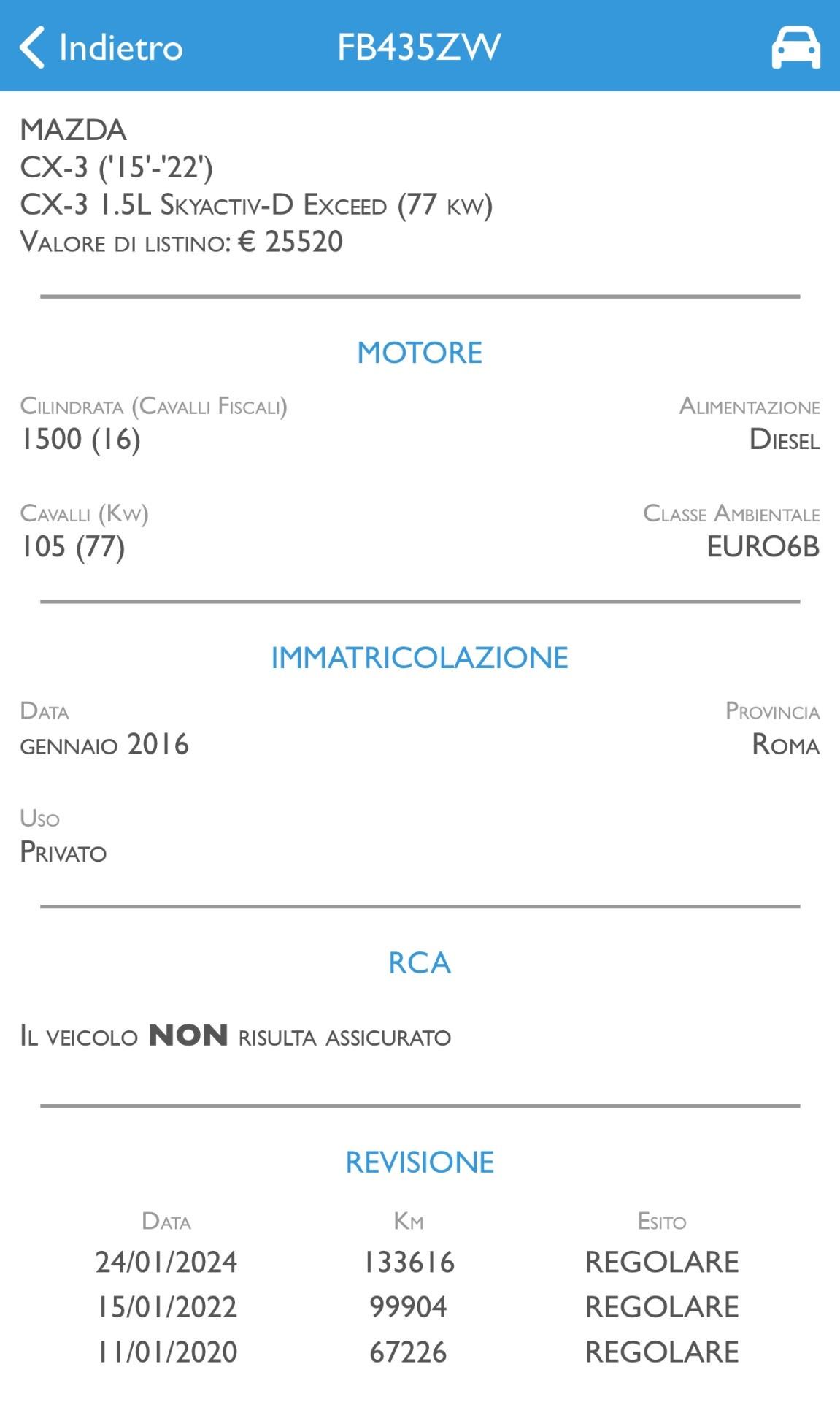 Mazda CX-3 1.5L Skyactiv-D Exceed PELLE-BOSE-NAVI