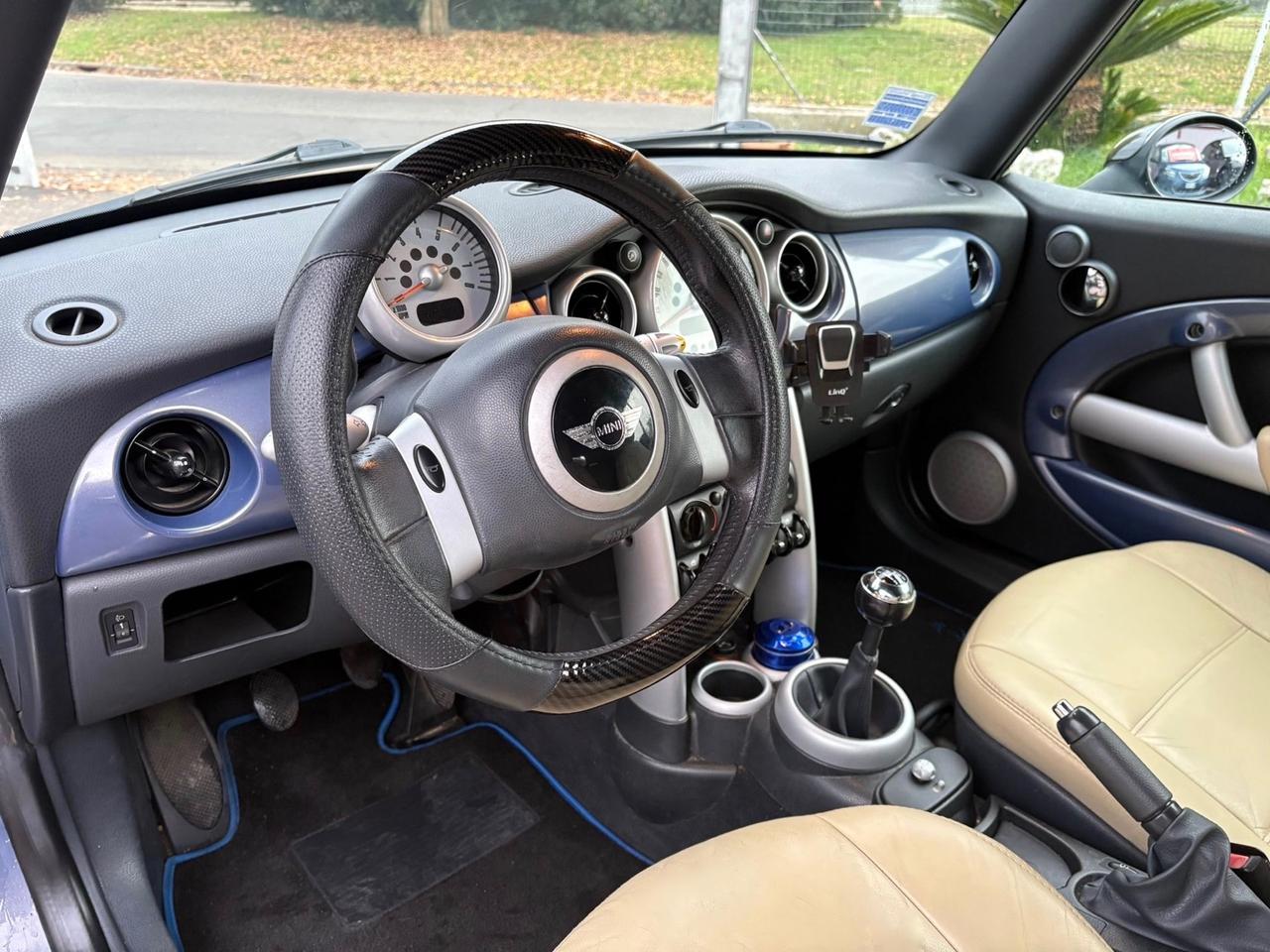 Mini 1.6 16V One Cabrio Blue Lille Bonnes Strips Pelle Permute Garanzia