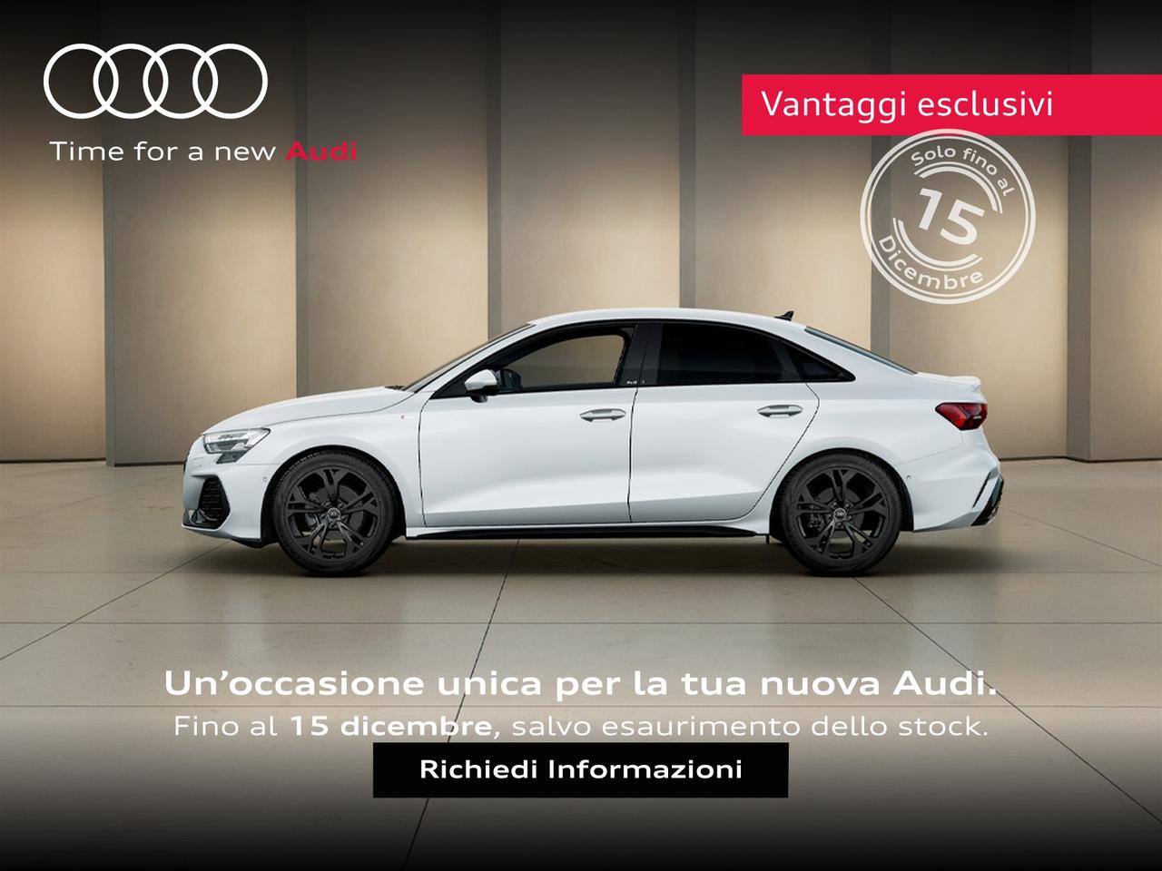 Audi A3 sedan 2.0 tdi s line edition 150cv s-tronic