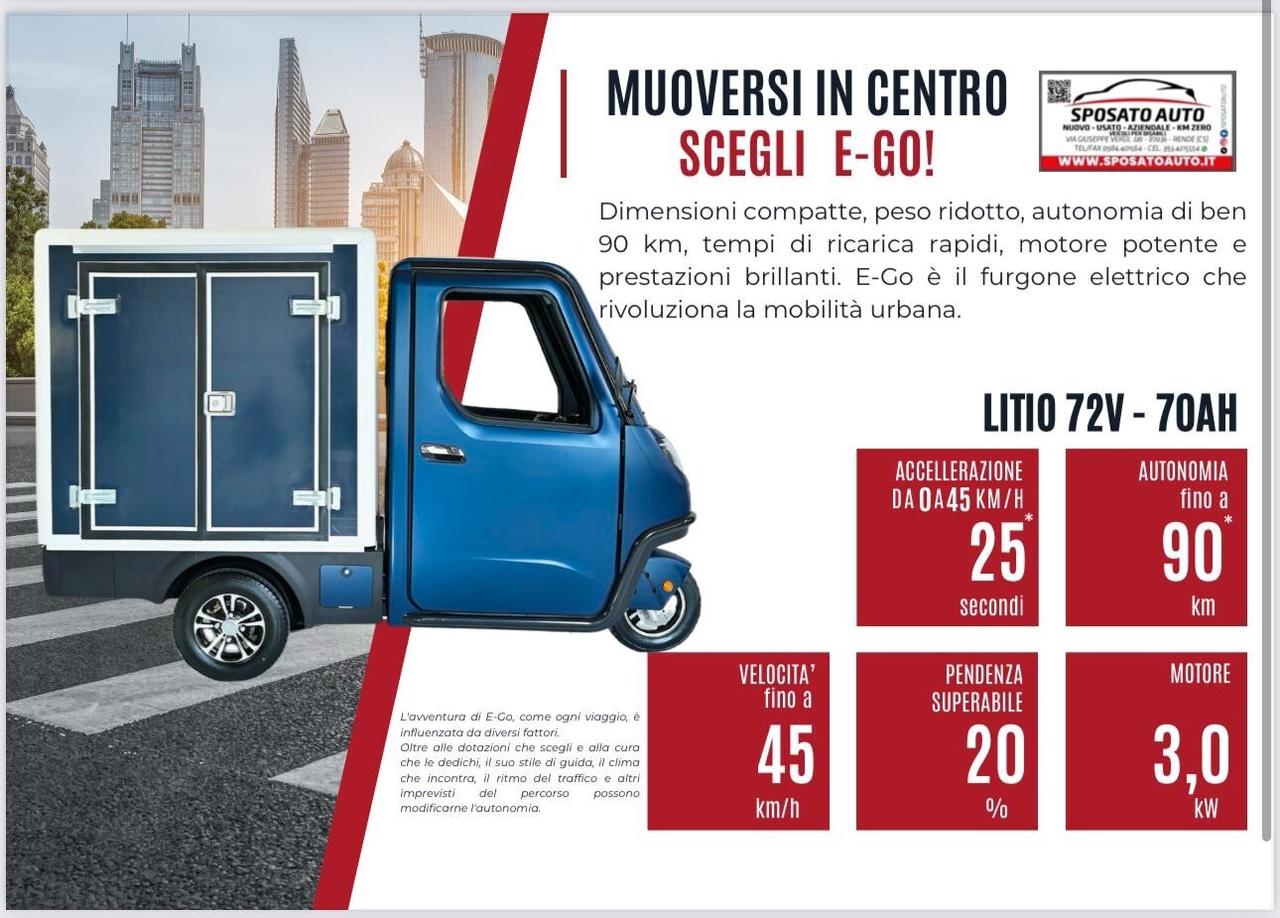 SPOSATO - E-GO - Furgone Elettrico motore 3.000 W