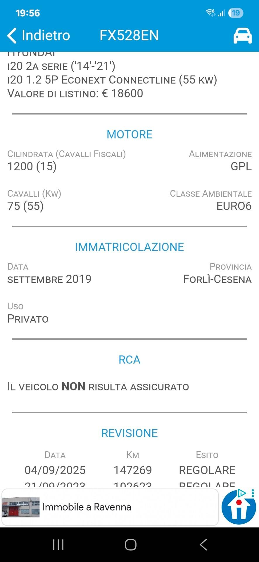 Hyundai i20 1.2 5 porte Econext Connectline 2019