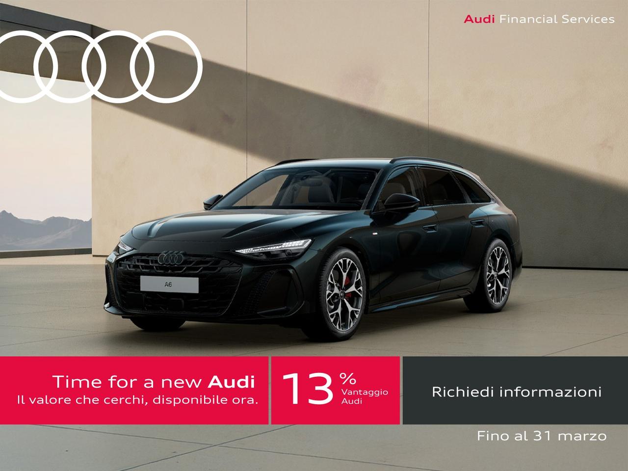 Audi A6 avant 2.0 tdi mhev + s line edition quattro 204cv s-tronic