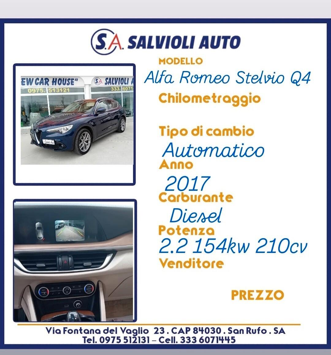 Alfa Romeo Stelvio 2.2 Turbodiesel 210 CV AT8 Q4 Super