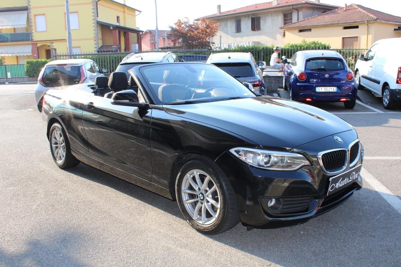 Bmw 218 d Cabrio Advantage Steptronic CAMBIO AUTOMATICO CABRIOLET IVA ESPOSTA 100%