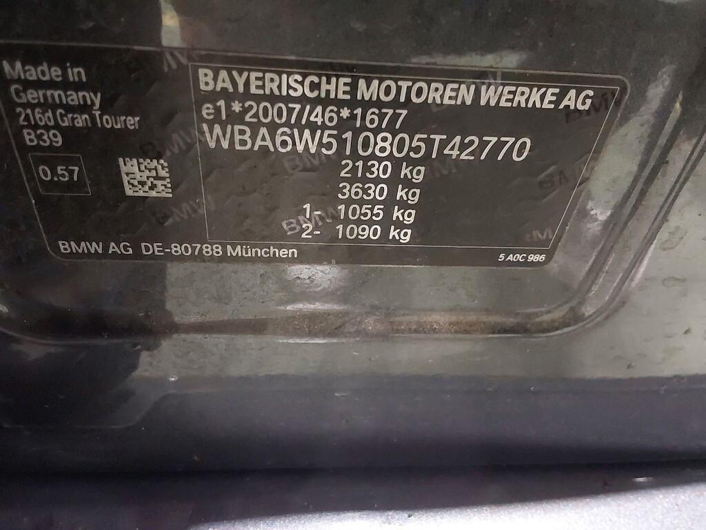BMW 216D GRAN TOURER 116CV 6M. BUSINESS ADVANTAGE ( FARI LED - PELLE - TETTO PANORAMICO APR. - CRUISE - NAVI - PDC )