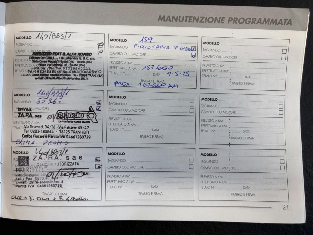 ALFA ROMEO 159 BERLINA 1.9 JTD - KM CERTIFICATI