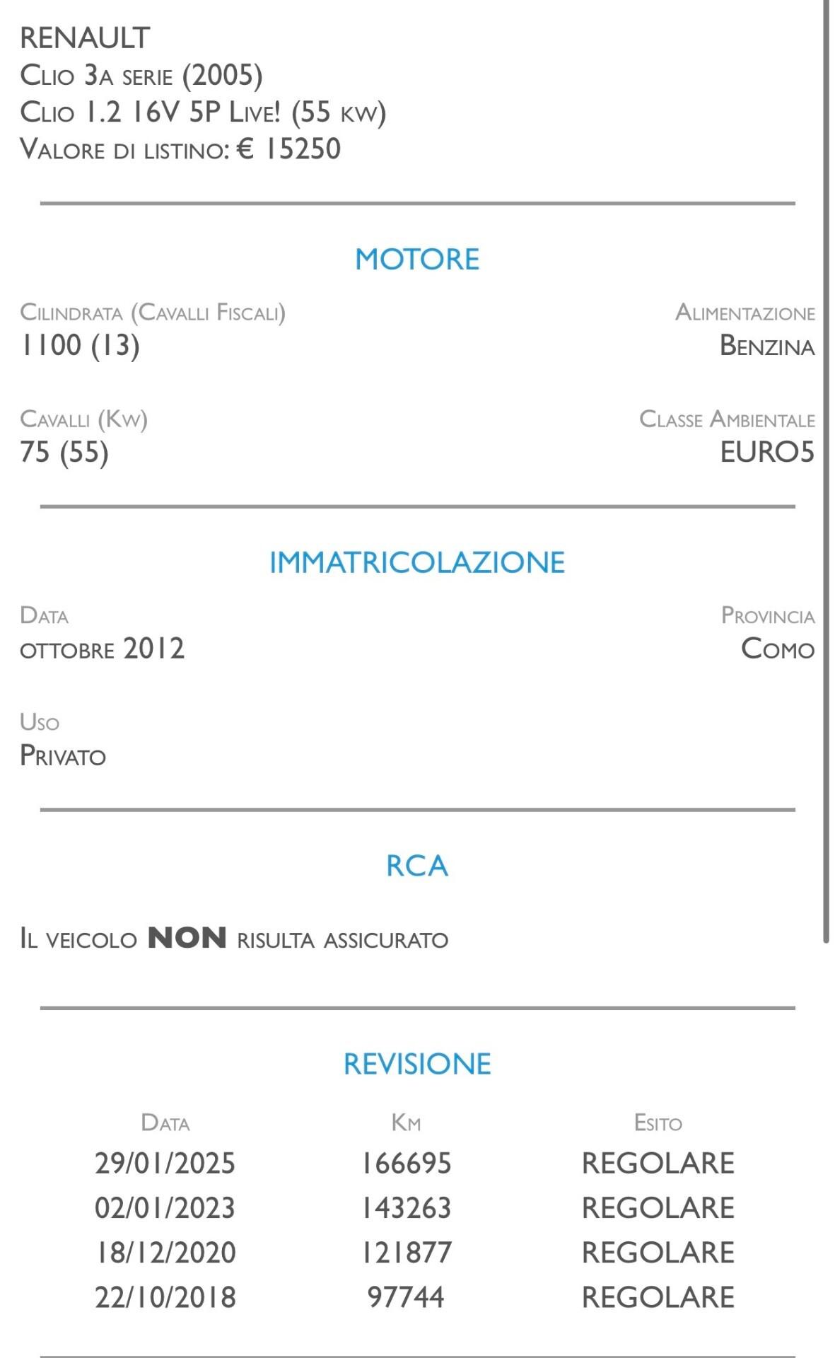 Renault Clio 1.2 16V 5 porte Live! - IDEALE PER NEOPATENTATI