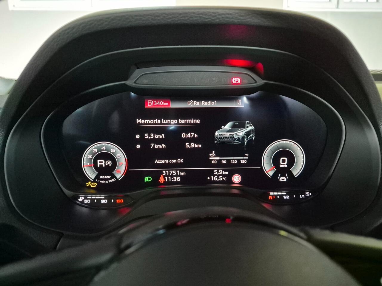 Audi Q2 1.5 TFSI ADVANCED S-TRONIC LED APPLE CAR PLAY/ANDROID AUTO RETROCAMERA C.17 ACC SEDILI RISCALDABILI LANE ASSIST