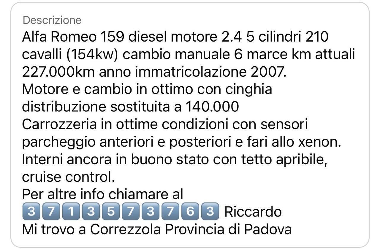 Alfa Romeo 159 2.4 JTDm 20V Sportwagon Progression