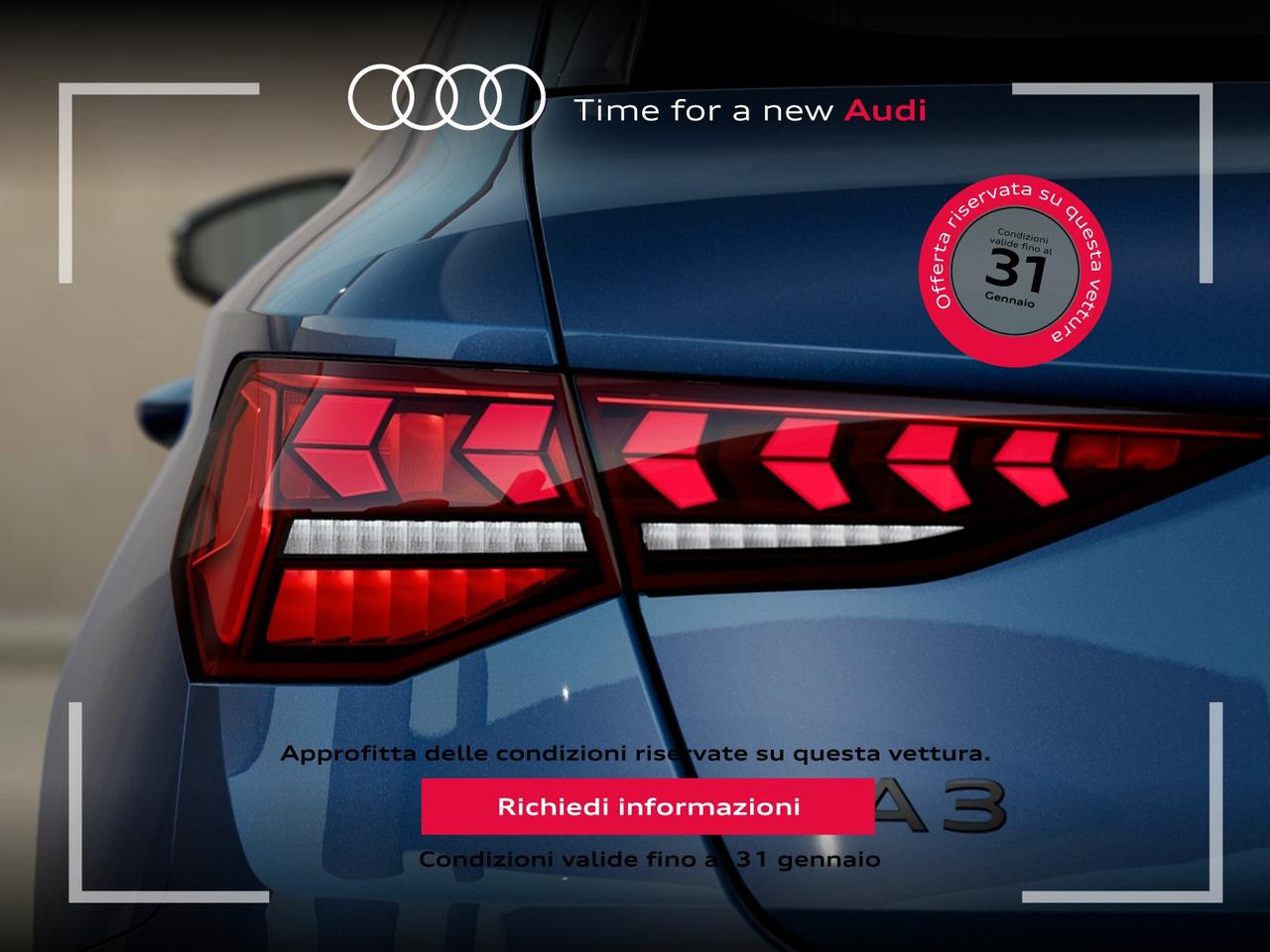 Audi A3 sportback 2.0 tdi s line edition 150cv s-tronic