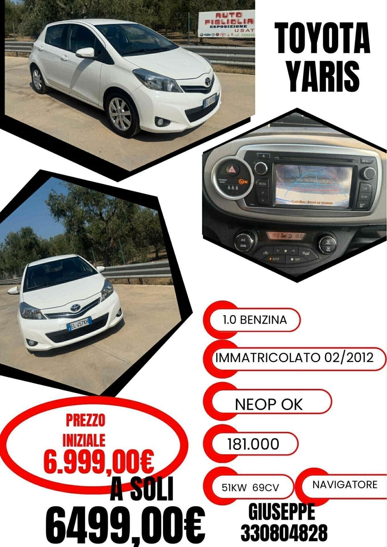 Toyota Yaris 1.0 BENZINA ''navig, retr,'' 2012 neop ok