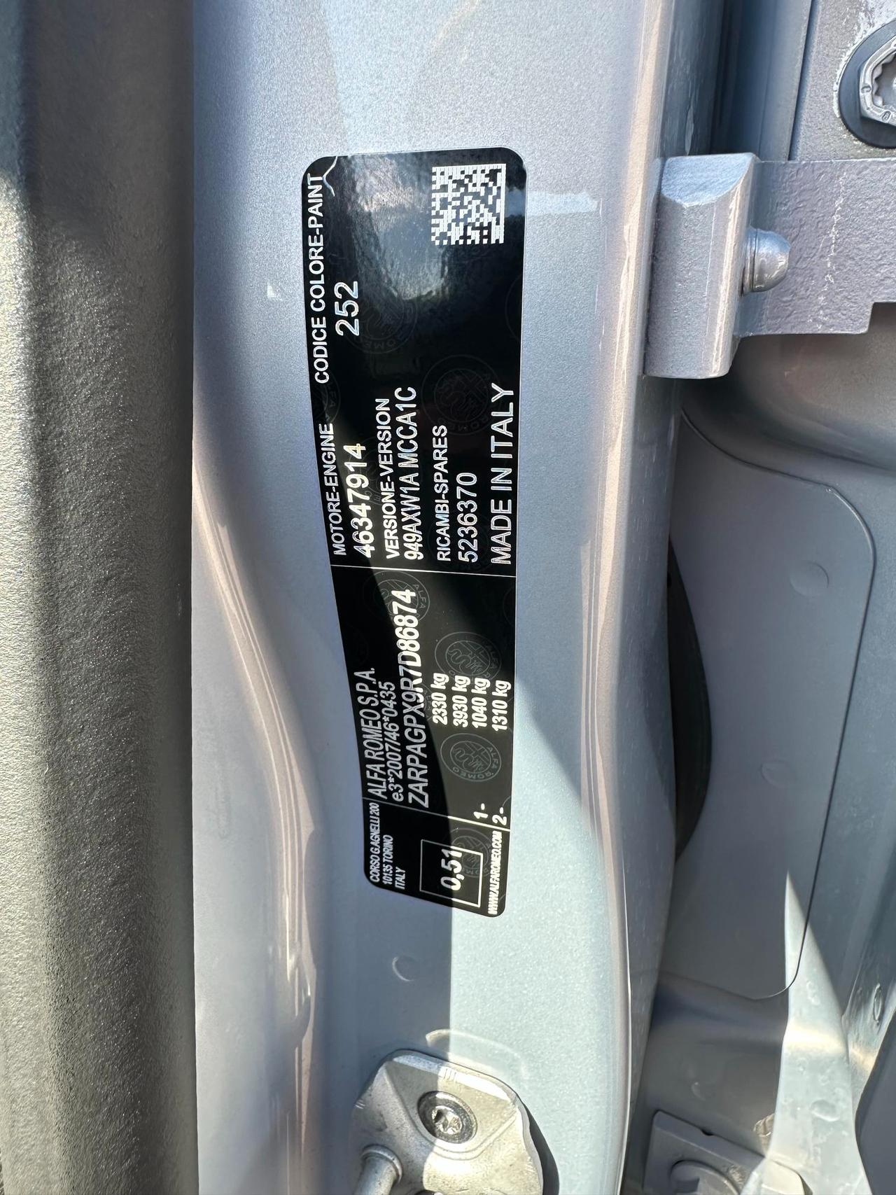 Alfa Romeo Stelvio 2.2 t Sprint rwd 160cv auto