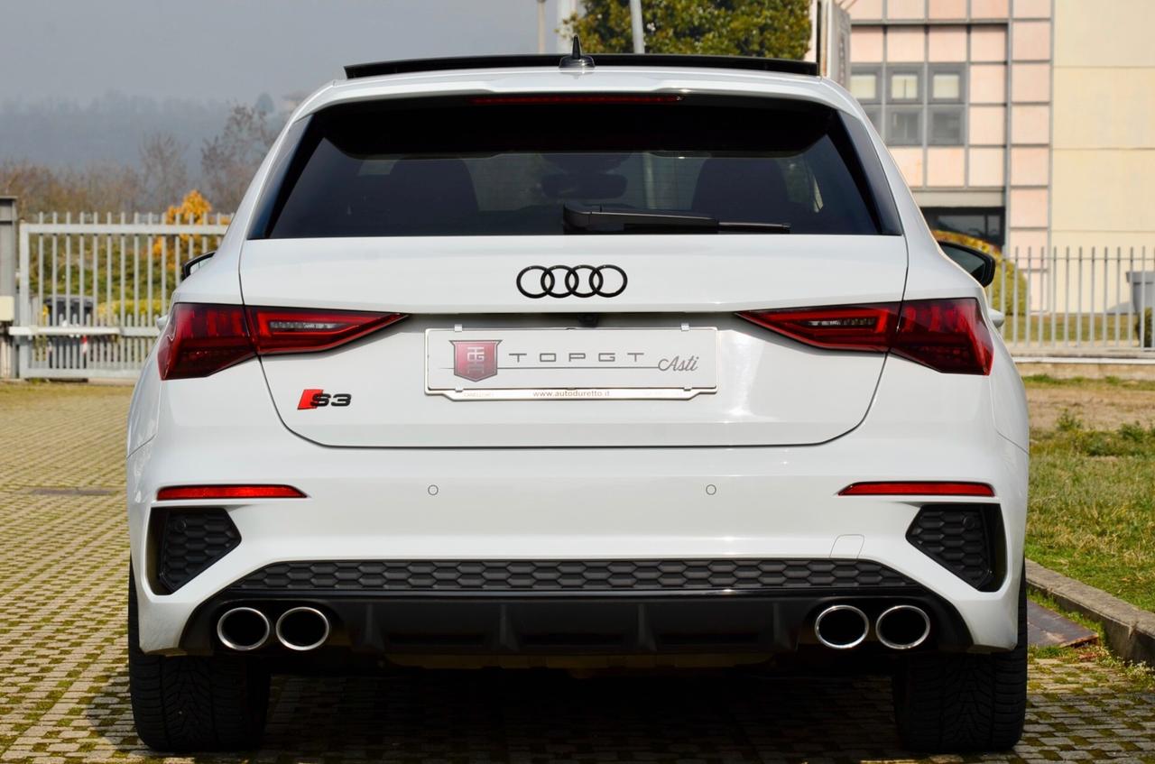AUDI S3 SPORTBACK 2.0 TFSI QUATTRO 310cv S-TRONIC, FULL OPTIONAL, TETTO, MATRIX, SCARICO, HARMAN & KARDON, SEDILI ELETTRICI, 19", PERMUTE