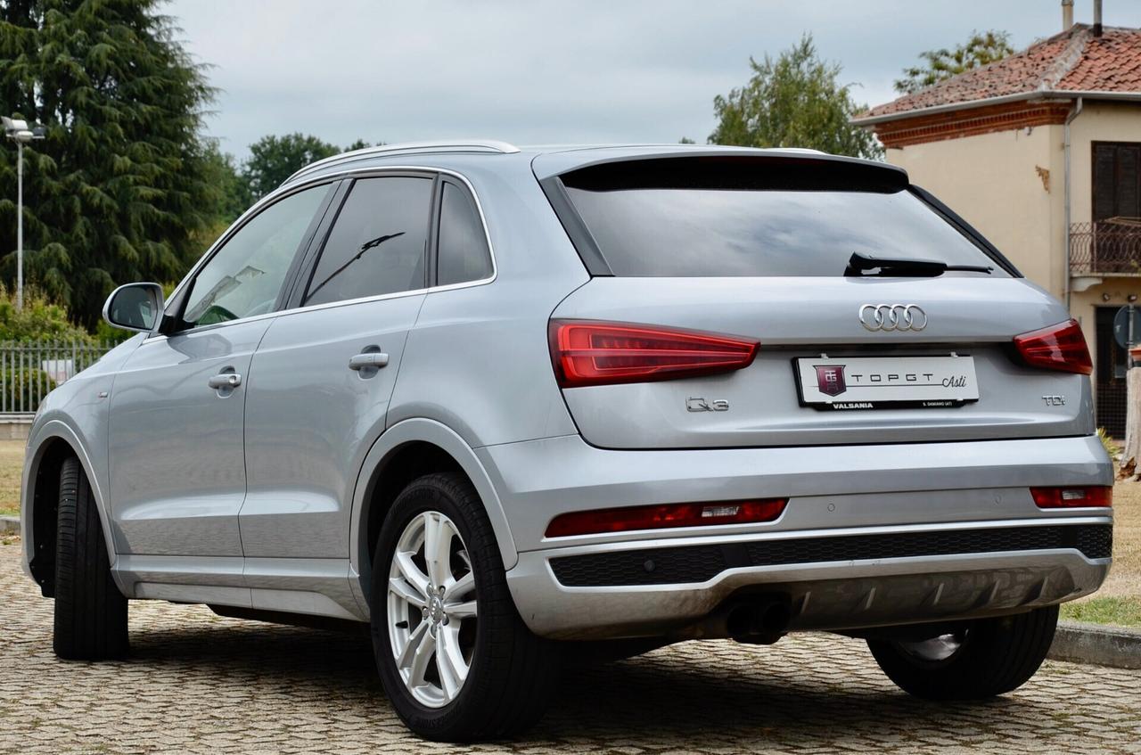 AUDI Q3 2.0 TDI S-LINE INT-EXT 150cv, UNICOPROPRIETARIO, UFF ITALIANA, EURO 6B, XENO, 18", PERMUTE